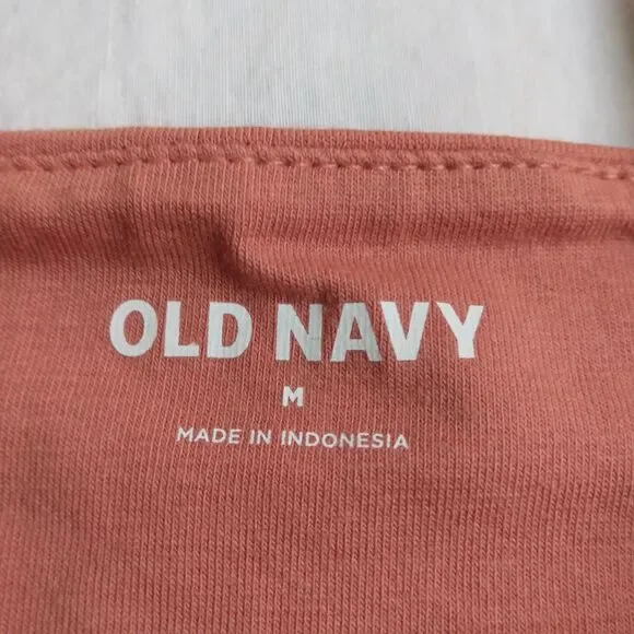 3 Old Navy Square Neck Tank Top Bodysuit Pink Orange Green Women’s Size M - Picture 8 of 14